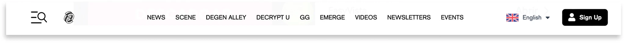 New Top Navbar with essential pages