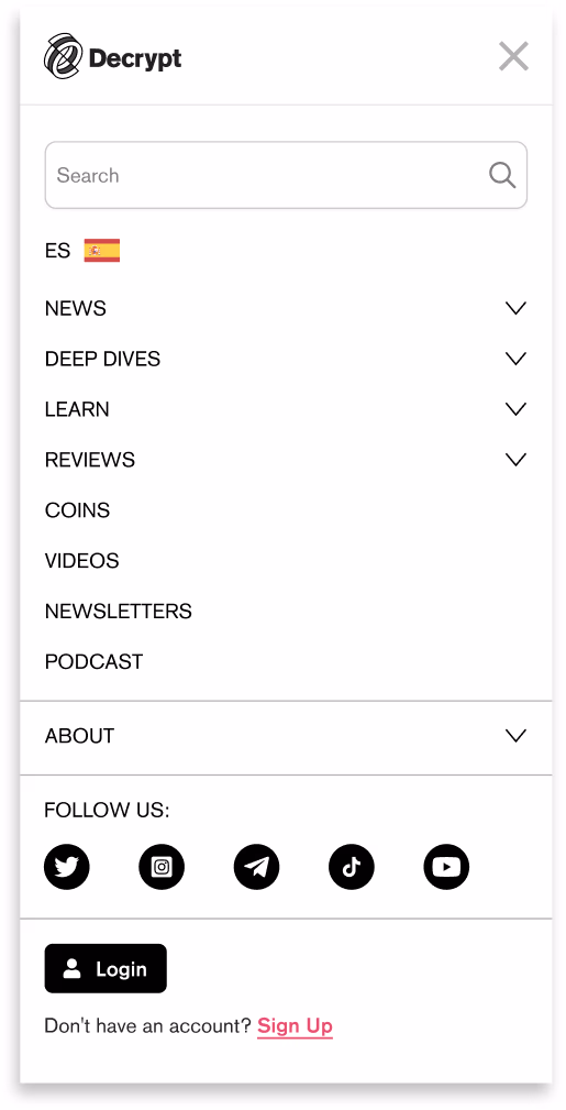 Sidebar collapsible menu