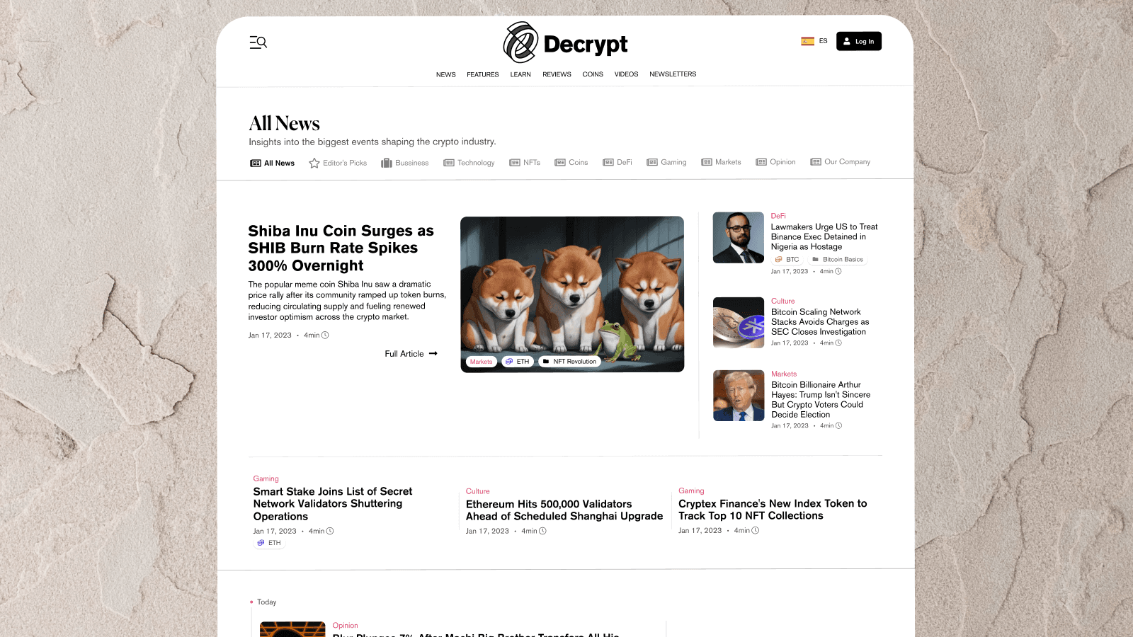 All News: the redesigned listing page