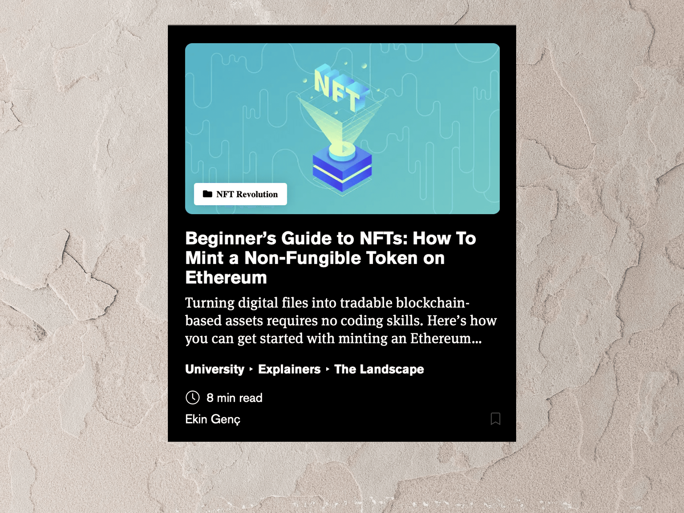 Article card — New