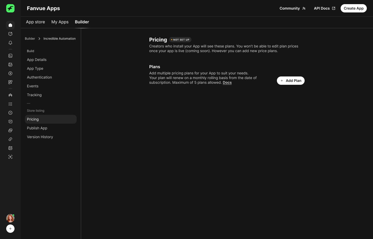 Pricing — not set